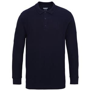 Gildan Heren poloshirt met lange mouwen en dubbele piqué katoen S rood