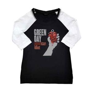 Green Day dames/dames American Idiot Raglan T-shirt XXL zwart/wit