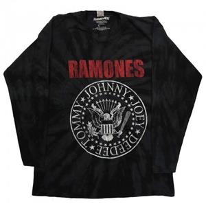 Ramones Unisex volwassen presidentiële zegel T-shirt met lange mouwen L zwart