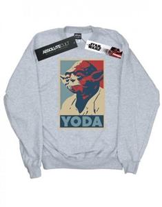 Star Wars Mens Yoda Poster Sweatshirt L wit