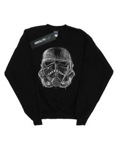Star Wars jongens Stormtrooper Scribble helmsweater 12-13 zwart