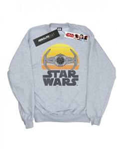 Star Wars jongens zonsondergang TIE Fighter Sweatshirt 9-11 Years wit