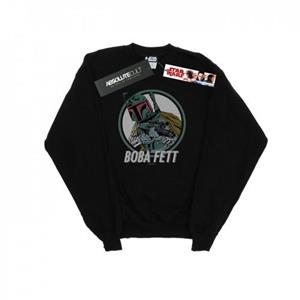 Star Wars jongens Boba Fett Retro Circle Sweatshirt 12-13 zwart