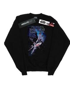 Star Wars jongens vliegend model raket Sweatshirt 12-13 zwart