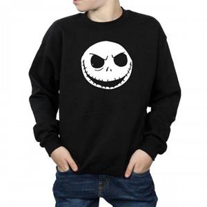 Nightmare Before Christmas Jongens Jack Skellington Face katoenen sweatshirt 9-11 Years zwart