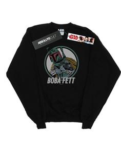 Star Wars Mens Boba Fett Retro Circle Sweatshirt L zwart