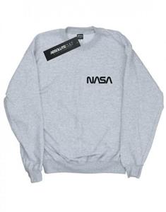 NASA meisjes modern logo borstsweater 9-11 Years wit