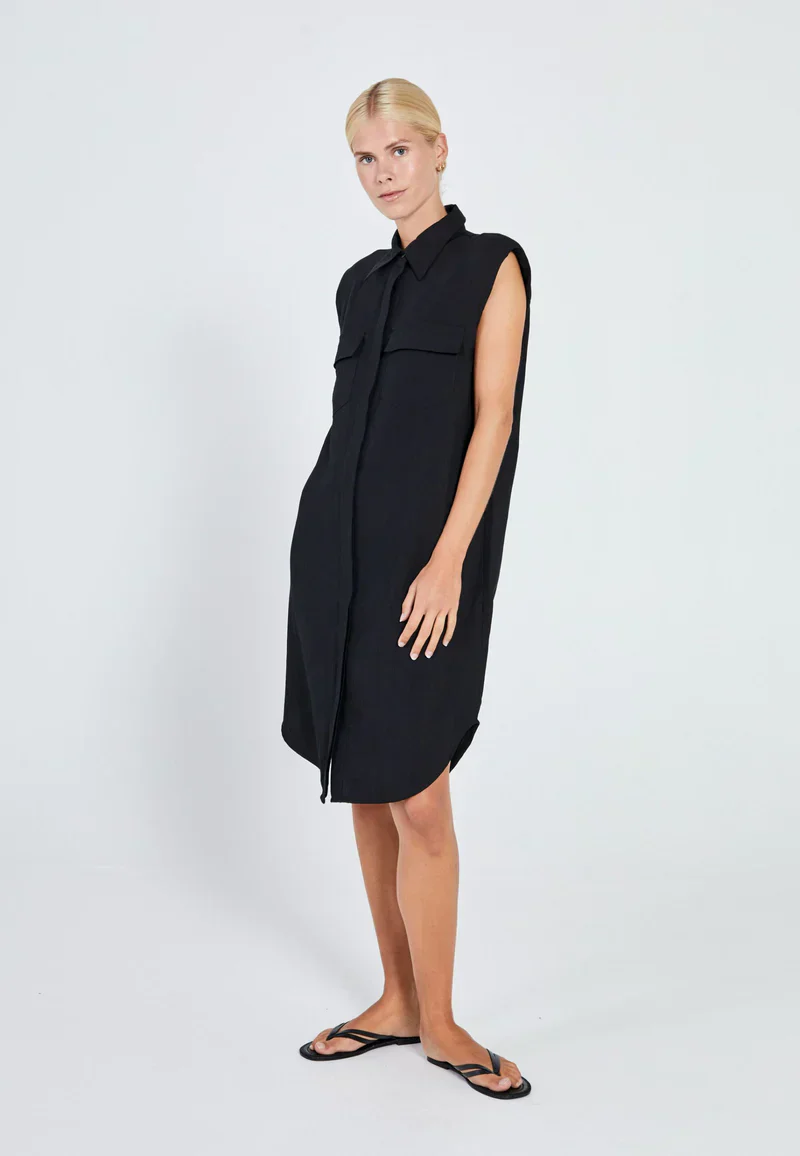Norr Mara shirt dress black -
