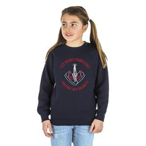 Les Éphémères Sweat Enfant LES VRAIES PRINCESSES PORTENT DES BASKETS 4 ans marineblauwe kleur