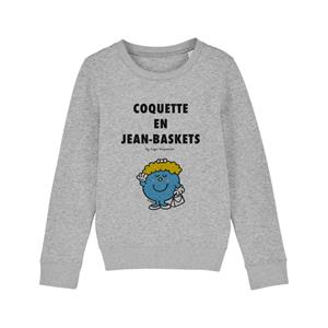Monsieur Madame Sweat Enfant COQUETTE EN JEAN BASKET 2 4 ans heide grijze kleur