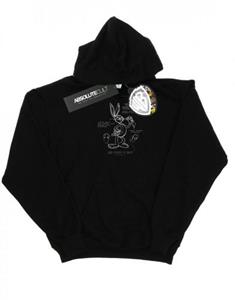 Looney Tunes Heren Bugs Bunny Tekening Instructie Hoodie M wit
