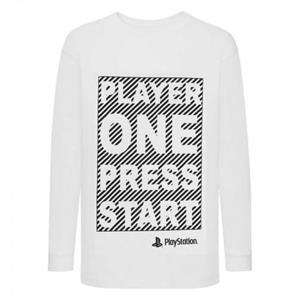Playstation Girls Player One Press Start Long-Sleeved T-Shirt 9-11 Years wit