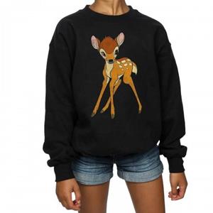 Bambi meisjes klassiek katoenen sweatshirt 12-13 zwart