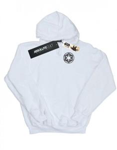 Star Wars Heren The Mandalorian Galactic Empire Insignia-hoodie met borstprint XL wit