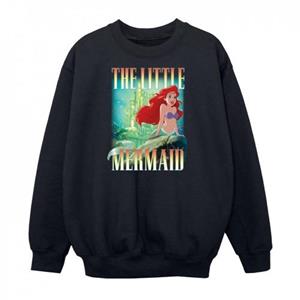 The Little Mermaid Het Ariel Montage-sweatshirt voor kleine zeemeerminmeisjes 12-13 zwart