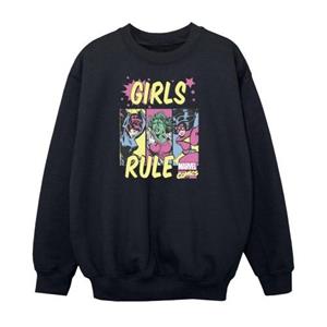 Marvel Comics Girls Rule Sweatshirt 12-13 wit