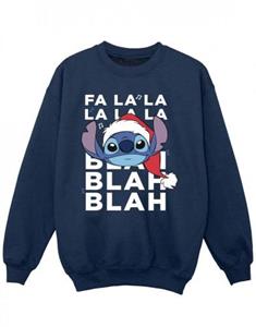 Disney Girls Lilo en Stitch Kerst Blah Blah Blah Sweatshirt 12-13 zwart