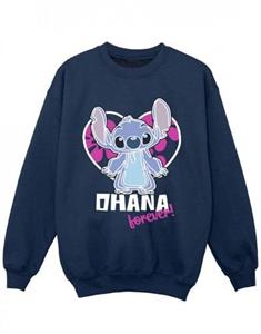 Disney meisjes Lilo en Stitch Ohana Forever Heart sweatshirt 12-13 zwart