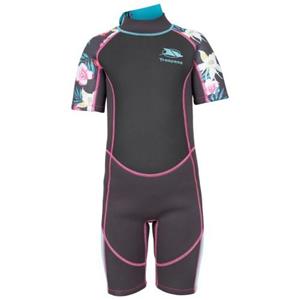 Trespass Posie-wetsuit voor kinderen/kinderen 7-8 Years donkergrijze kleur