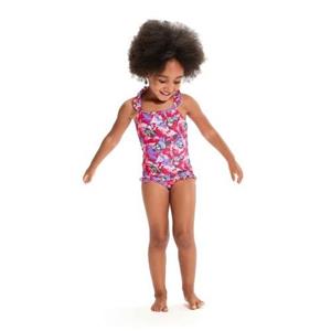 Speedo babymeisjes leren zwemmen Eendelig badpak met dunne bandjes en ruches 3 Years roze/paars