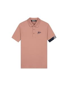 Malelions Men Captain Polo | Light Mauve/Navy