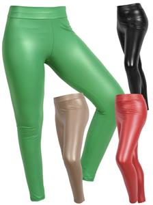 Kmisso Meisjes legging van imitatieleer 104 rood