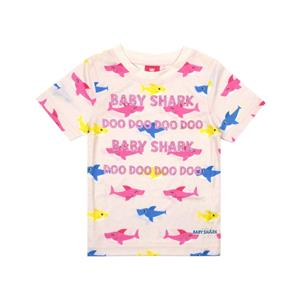Baby Shark-meisjes T-shirt met glitter all-over print 1-2 Years roze