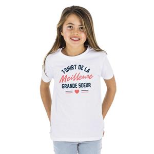 Ma Petite Tribu Kindershirt Kindershirt VAN DE BESTE GROTE ZUS 2 ans wit