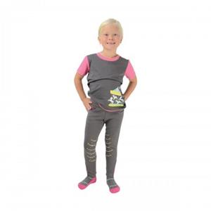 Little Rider Kinder/Kids Merry Go Round T-shirt 7-8 Years grijs/roze