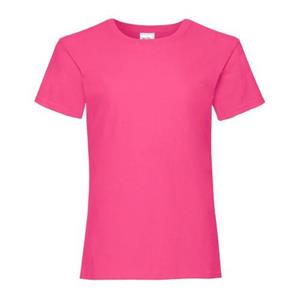 Fruit Of The Loom Girls Childrens Valueweight Short Sleeve T-Shirt (Pack Of 5) 14-15 grijs