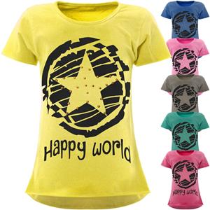BEZLIT Mädchen T-Shirt mit Motiv Druck und Kunstperlen 104 grijze kleur