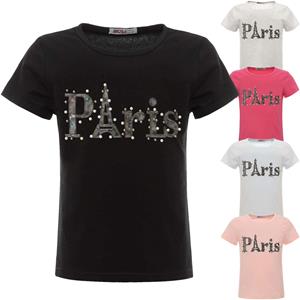 BEZLIT Mädchen T-Shirt mit Kunstperlen und Hologramm 104 zwart