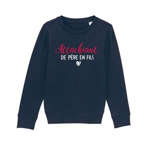 We are family Kindersweater BEVESTIGING VAN VADER OP ZOON 4 ans marineblauwe kleur