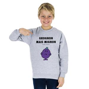 Monsieur Madame Grouchy MAAR LEUK Kindersweatshirt 2 4 ans heide grijze kleur