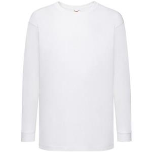 Fruit Of The Loom Childrens/Kids Long Sleeve T-Shirt 14-15 wit