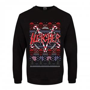 Grindstore Sleigher-kersttrui voor heren Large zwart
