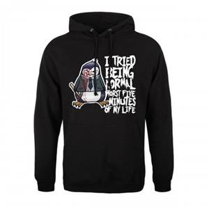 Psycho Penguin Heren Ik heb geprobeerd een normale hoodie te zijn S zwart