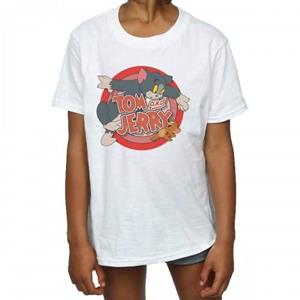 Tom And Jerry Tom en Jerry meisjes Catch katoenen T-shirt 12-13 wit