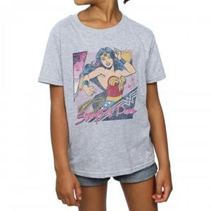 Wonder Woman Girls kracht- en kracht-T-shirt 12-13 grijs