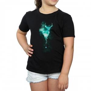 Harry Potter Girls Patronus Stag Cotton T-Shirt 12-13 zwart