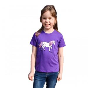 Pertemba FR - Apparel British Country Collection Kinder/Kinderdansende Eenhoorn T-shirt 9-10 Years paars