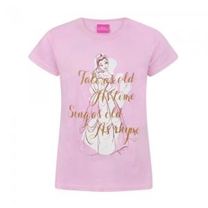 Beauty And The Beast Schoonheid en het beest meisjes prinses T-shirt 11-12 roze