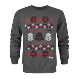 Star Wars Mens Darth Vader Fair Isle Christmas Sweater S houtskool