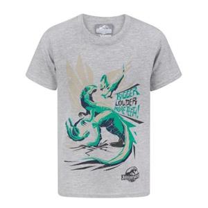 Jurassic World officieel jongens T-shirt met grotere tanden 3-4 Years grijs