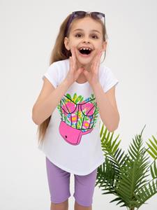 Wit T-shirt met heldere ISSA Plus print 134 wit