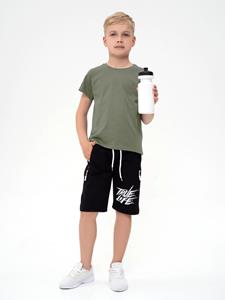 ISSA Plus effen katoenen T-shirt 128 blauw