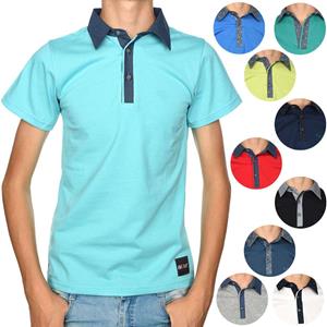 BEZLIT Jongenspoloshirt met contrasterende kleuren 116 groen