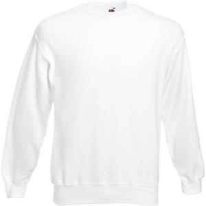 Fruit of the Loom Klassiek effen sweatshirt met verlaagde schouder voor heren 4XL wit