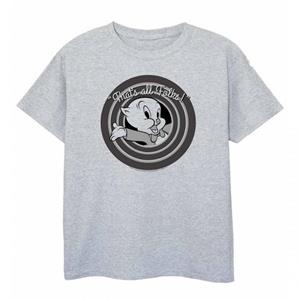 Looney Tunes Boys That's All Folks Porky Pig T-shirt 12-13 grijs