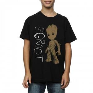 Guardians of the Galaxy Boys I Am Groot Krabbel katoenen T-shirt 12-13 zwart